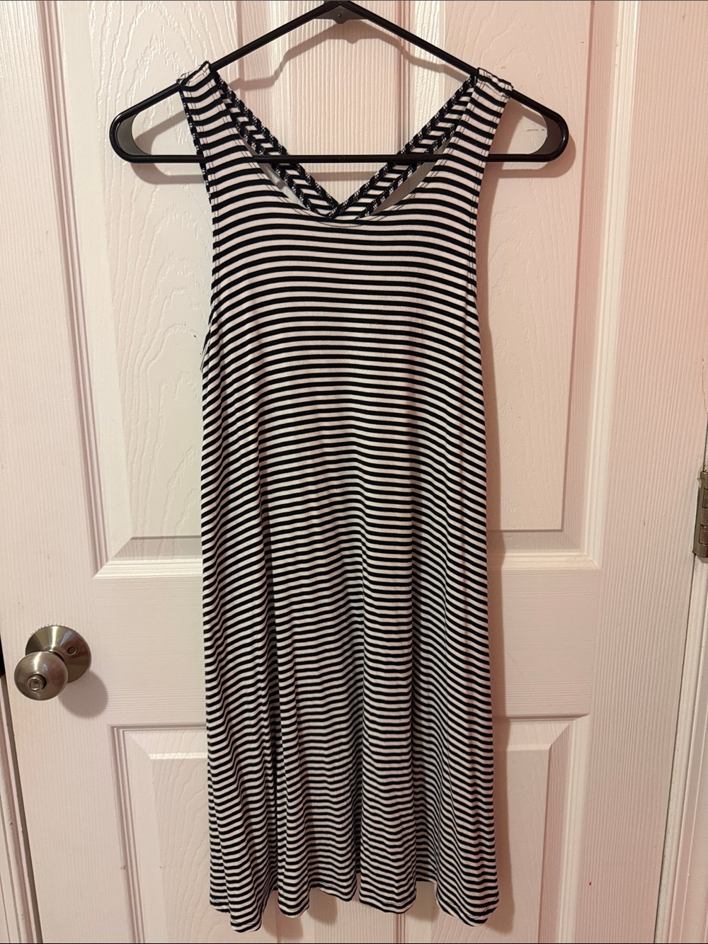 Hollister Black & White Striped Sleeveless Sundress